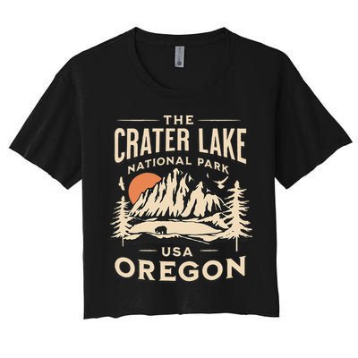 Crater Lake National Park Oregon Hike Outdoors Vintage Crop Top