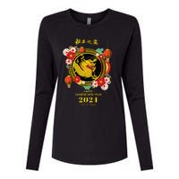 Chinese Lunar New Year 2024 Year Of The Dragon Zodiac Sign Womens Cotton Relaxed Long Sleeve T-Shirt