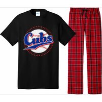 Cubs Last Name Personalized Vintage Retro Pajama Set