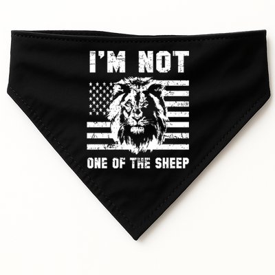 Conservative Lion Not A Sheep Gift Pro American USA-Made Doggie Bandana