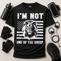 Conservative Lion Not A Sheep Gift Pro American Cooling Performance Crew T-Shirt