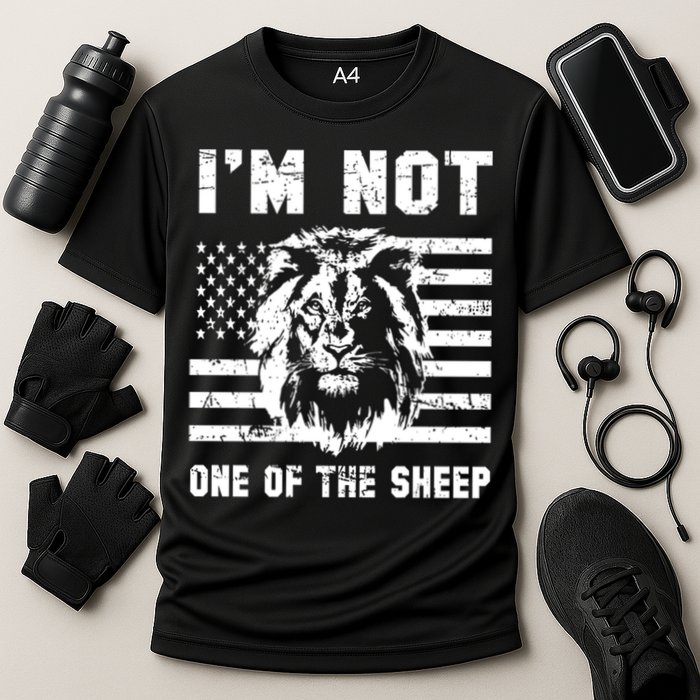 Conservative Lion Not A Sheep Gift Pro American Cooling Performance Crew T-Shirt