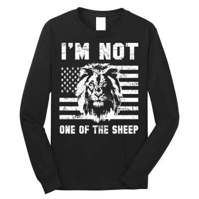 Conservative Lion Not A Sheep Gift Pro American Long Sleeve Shirt