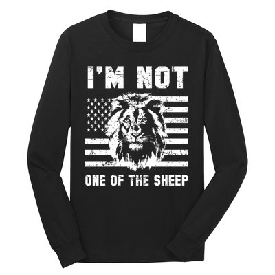 Conservative Lion Not A Sheep Gift Pro American Long Sleeve Shirt