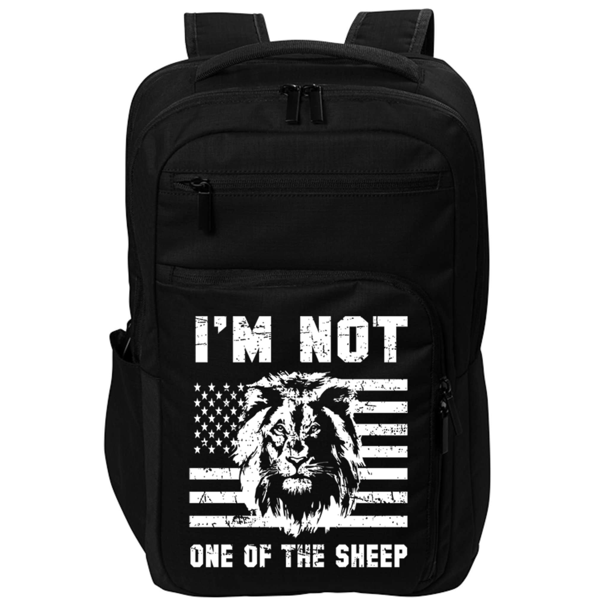 Conservative Lion Not A Sheep Gift Pro American Impact Tech Backpack