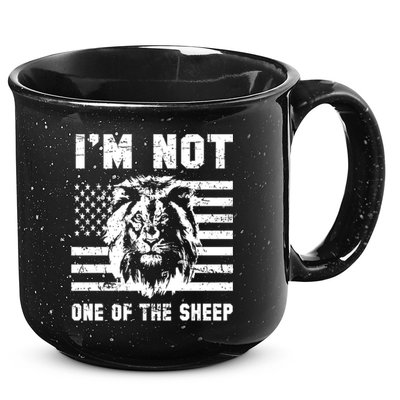 Conservative Lion Not A Sheep Gift Pro American 15oz Campfire Ceramic Mug