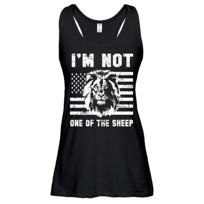 Conservative Lion Not A Sheep Gift Pro American Ladies Essential Flowy Tank