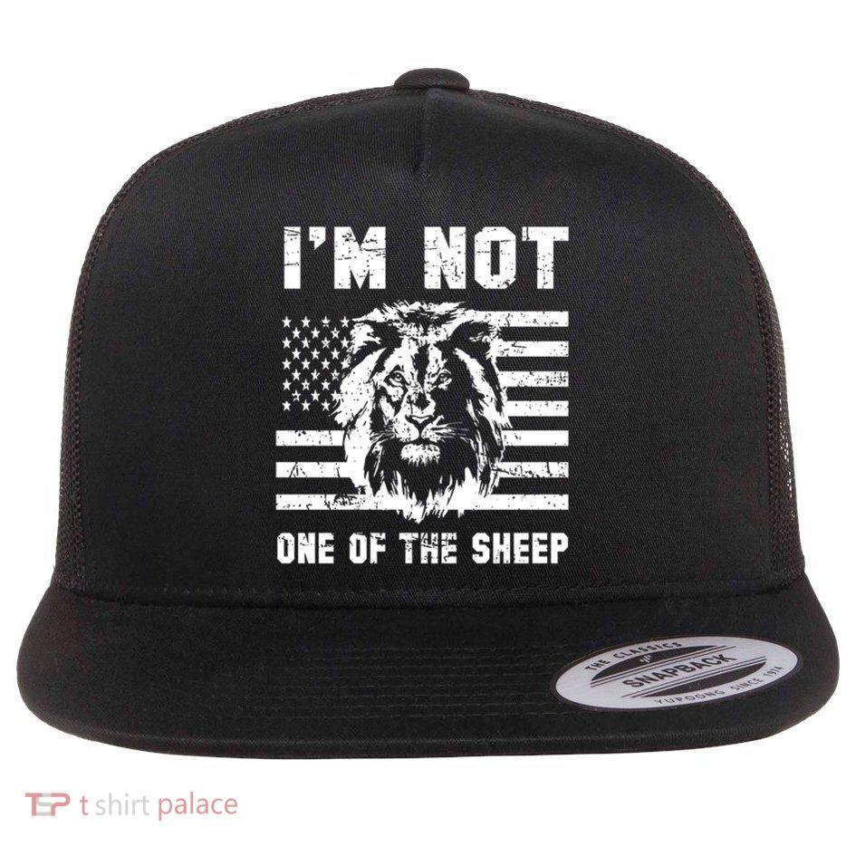Conservative Lion Not A Sheep Gift Pro American Flatbill Hat