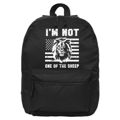 Conservative Lion Not A Sheep Gift Pro American 16 in Basic Backpack