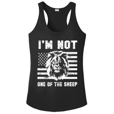 Conservative Lion Not A Sheep Gift Pro American Ladies PosiCharge Competitor Racerback Tank