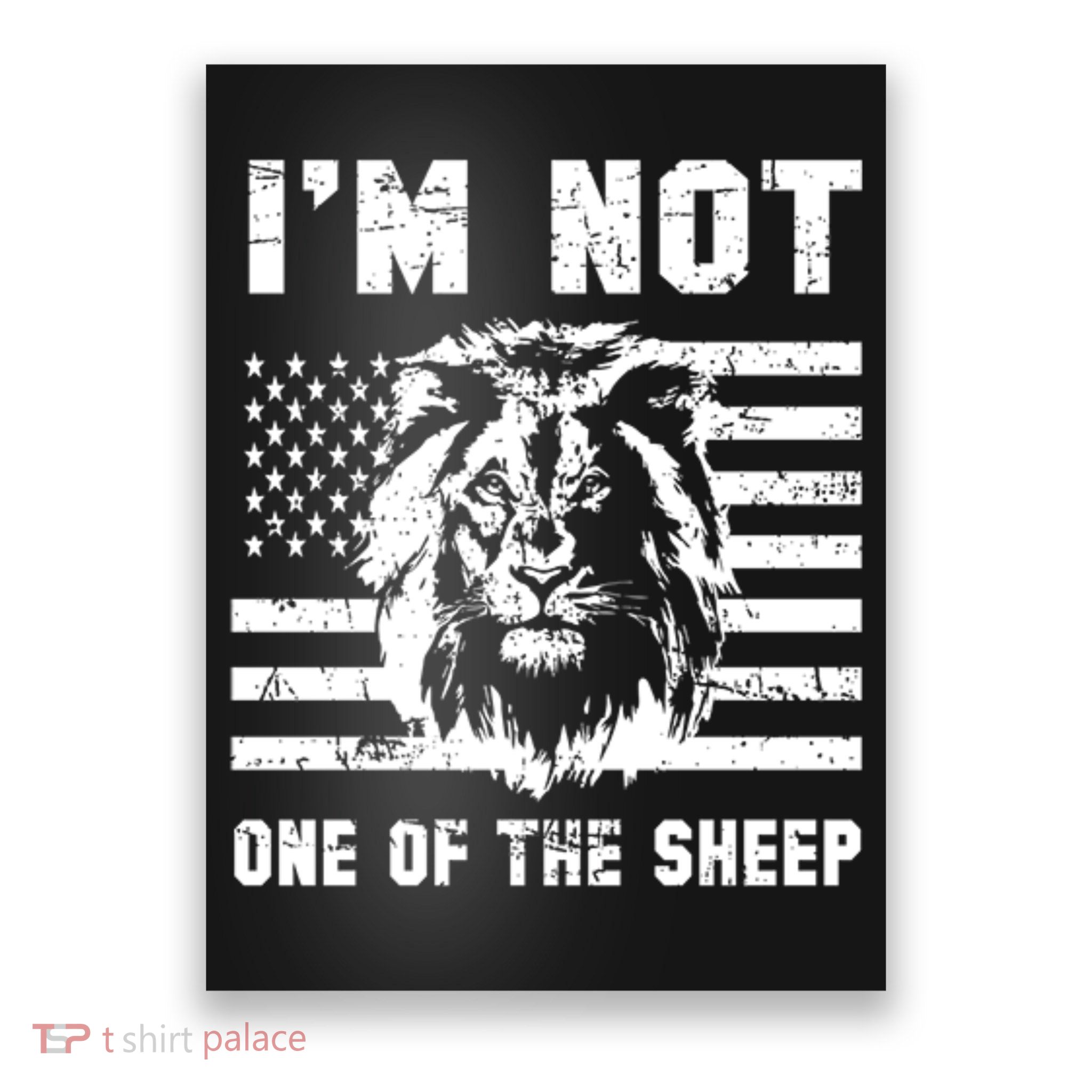 Conservative Lion Not A Sheep Gift Pro American Poster