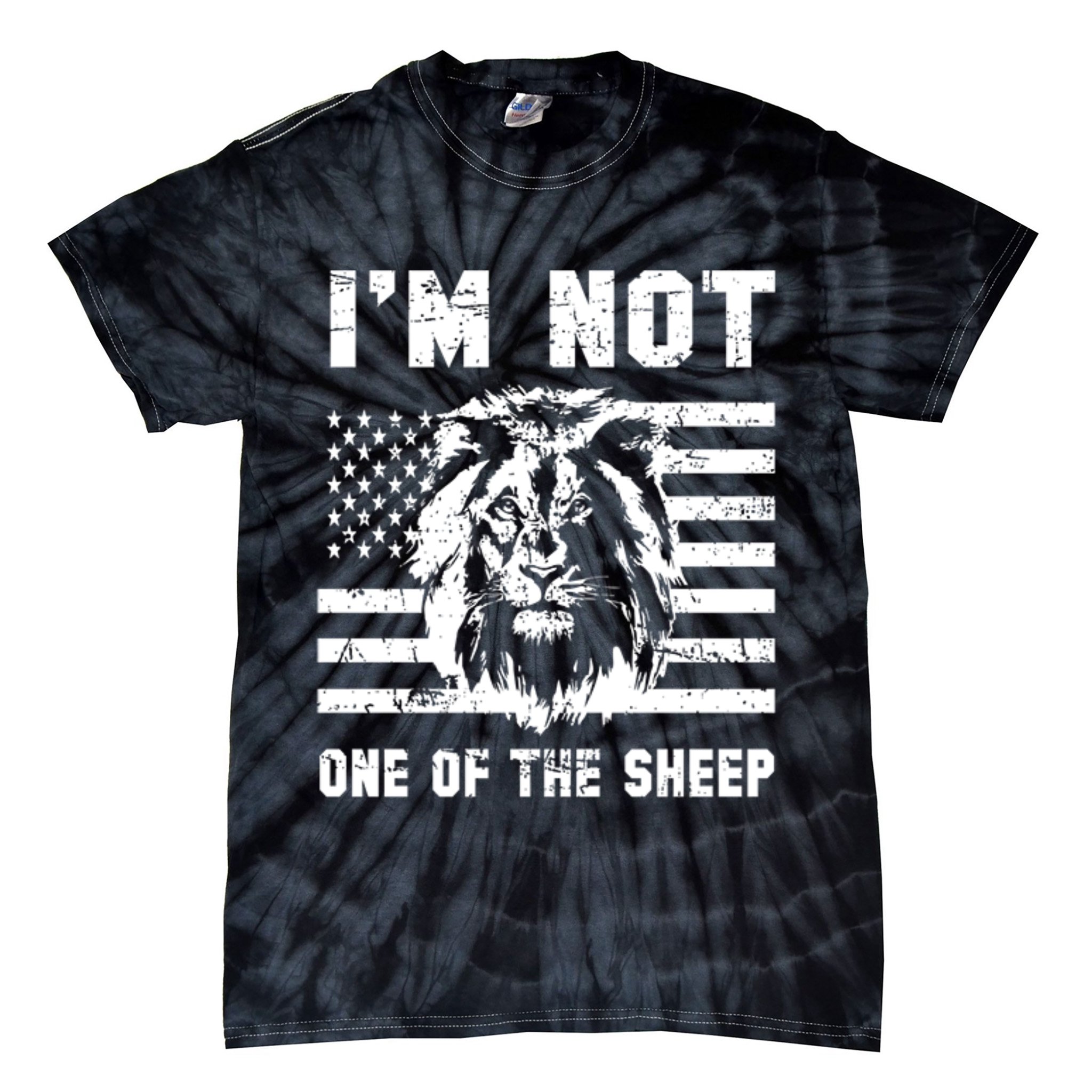 Conservative Lion Not A Sheep Gift Pro American Tie-Dye T-Shirt