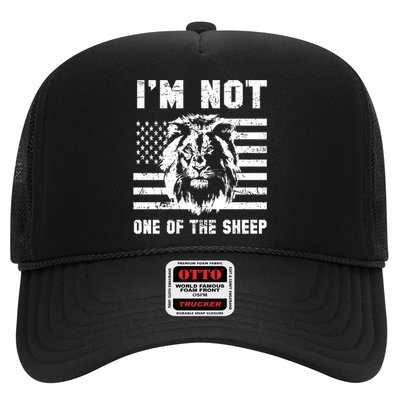 Conservative Lion Not A Sheep Gift Pro American Trucker Hat