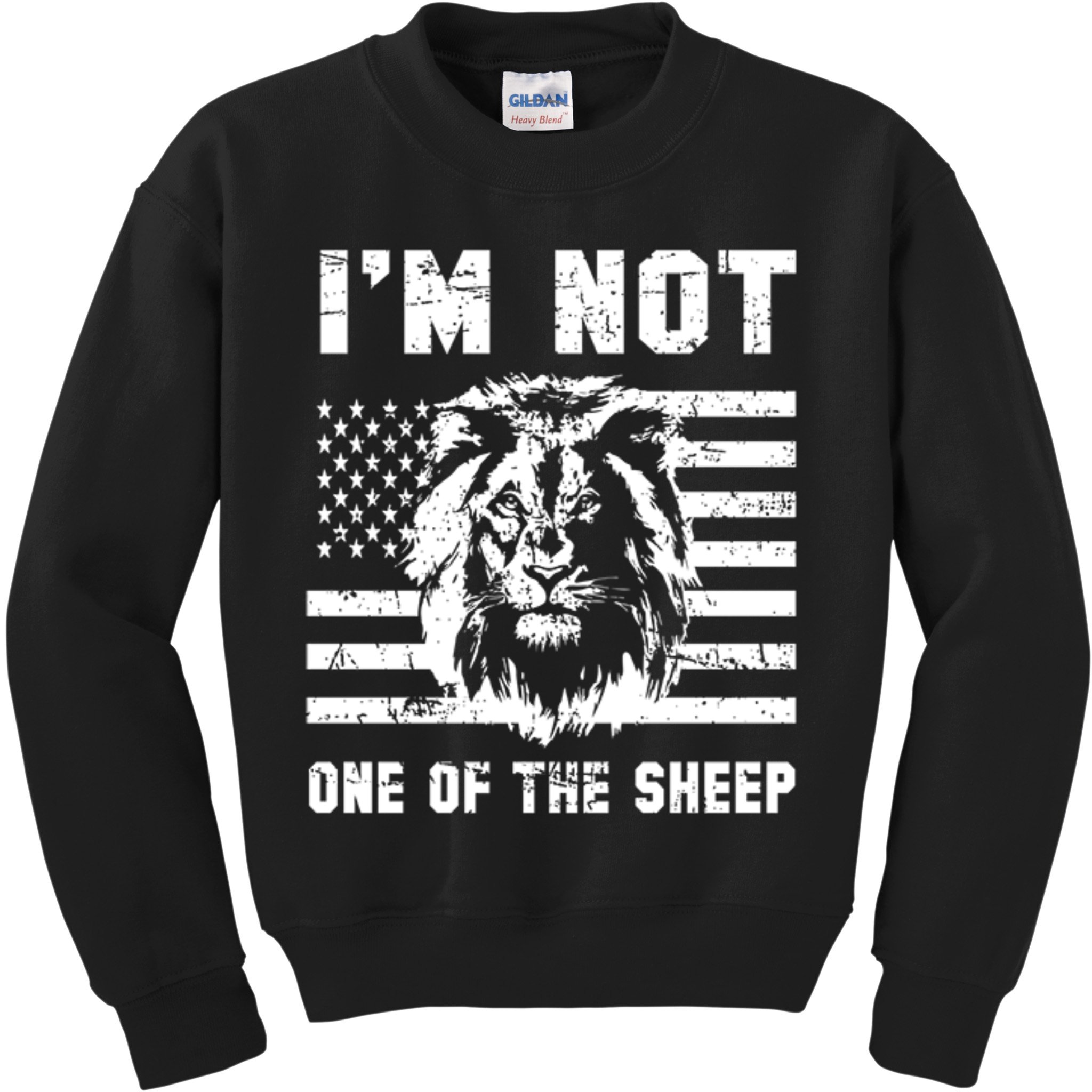 Conservative Lion Not A Sheep Gift Pro American Kids Sweatshirt