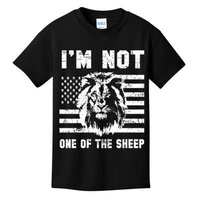 Conservative Lion Not A Sheep Gift Pro American Kids T-Shirt