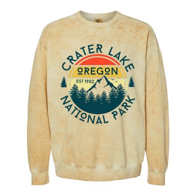 Crater Lake National Park Oregon Hiking Nature Outdoors Colorblast Crewneck Sweatshirt