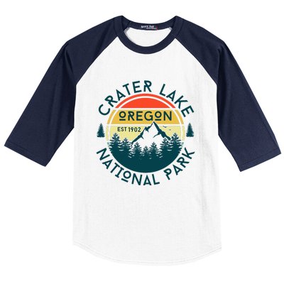 Crater Lake National Park Oregon Hiking Nature Outdoors Baseball Sleeve Shirt