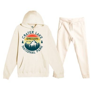 Crater Lake National Park Oregon Hiking Nature Outdoors Premium Hooded Sweatsuit Set