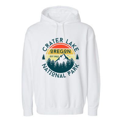 Crater Lake National Park Oregon Hiking Nature Outdoors Garment-Dyed Fleece Hoodie