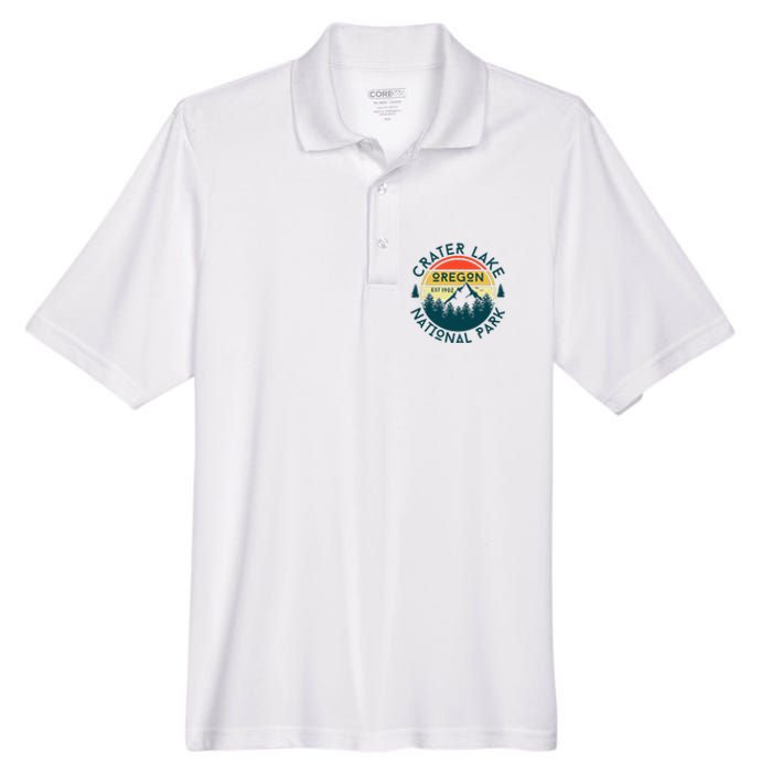 Crater Lake National Park Oregon Hiking Nature Outdoors Men's Origin Performance Pique Polo