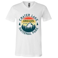 Crater Lake National Park Oregon Hiking Nature Outdoors V-Neck T-Shirt