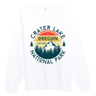 Crater Lake National Park Oregon Hiking Nature Outdoors Premium Crewneck Sweatshirt