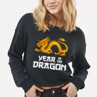 Chinese Lunar New Year 2024 Year Of The Dragon Cropped Pullover Crew