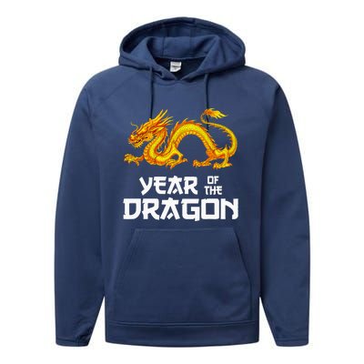 Chinese Lunar New Year 2024 Year Of The Dragon Performance Fleece Hoodie