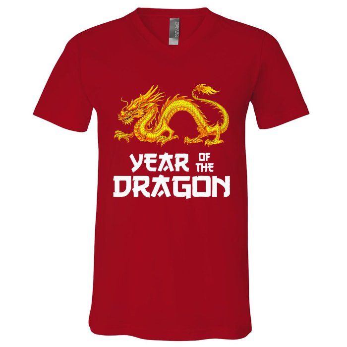 Chinese Lunar New Year 2024 Year Of The Dragon V-Neck T-Shirt