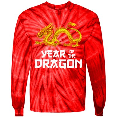 Chinese Lunar New Year 2024 Year Of The Dragon Tie-Dye Long Sleeve Shirt