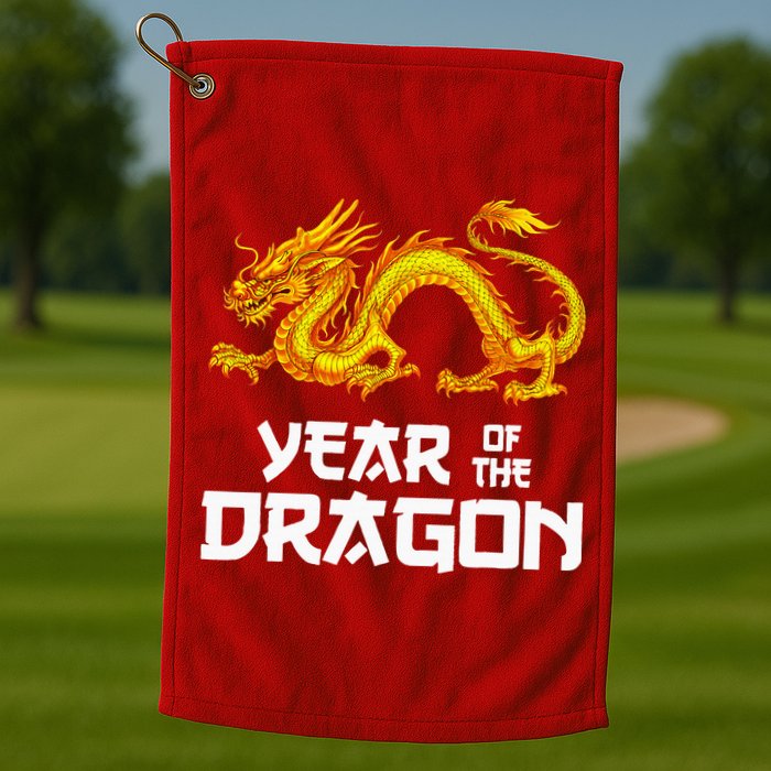 Chinese Lunar New Year 2024 Year Of The Dragon Golf Towel
