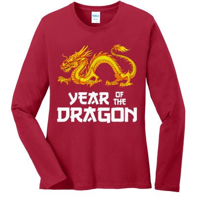 Chinese Lunar New Year 2024 Year Of The Dragon Ladies Long Sleeve Shirt