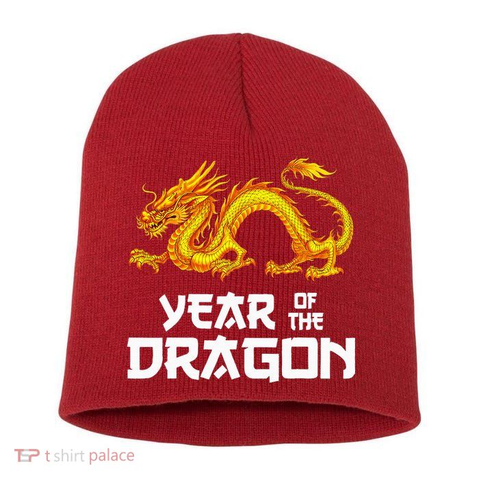 Chinese Lunar New Year 2024 Year Of The Dragon Short Acrylic Beanie