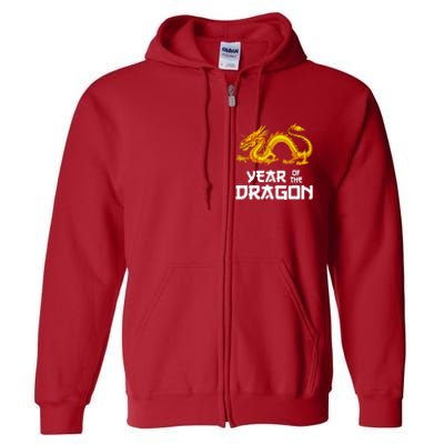 Chinese Lunar New Year 2024 Year Of The Dragon Full Zip Hoodie