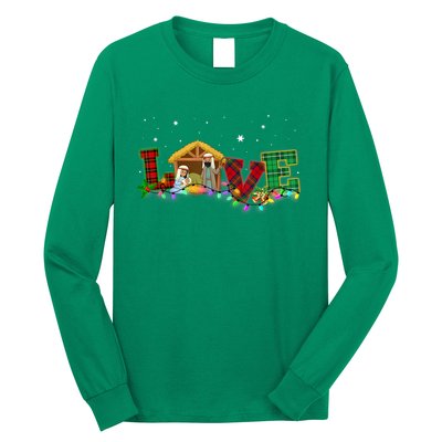 Christmas Love Nativity Laurie Furnell Xmas 2024 Gift Long Sleeve Shirt