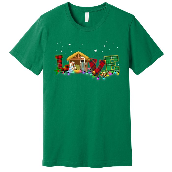 Christmas Love Nativity Laurie Furnell Xmas 2024 Gift Premium T-Shirt