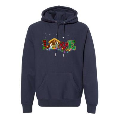 Christmas Love Nativity Laurie Furnell Xmas 2024 Gift Premium Hoodie