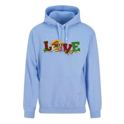 Christmas Love Nativity Laurie Furnell Xmas 2024 Gift Unisex Surf Hoodie