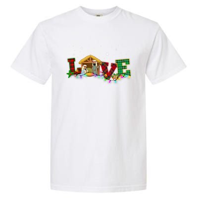 Christmas Love Nativity Laurie Furnell Xmas 2024 Gift Garment-Dyed Heavyweight T-Shirt