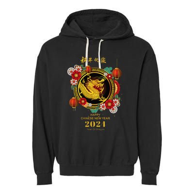 Chinese Lunar New Year 2024 Year Of The Dragon Garment-Dyed Fleece Hoodie