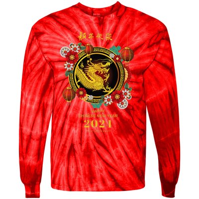 Chinese Lunar New Year 2024 Year Of The Dragon Tie-Dye Long Sleeve Shirt