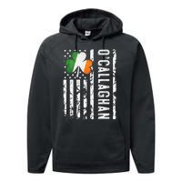 Callaghan Last Name Irish Pride Flag St Patrick's Day Performance Fleece Hoodie