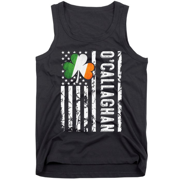 Callaghan Last Name Irish Pride Flag St Patrick's Day Tank Top