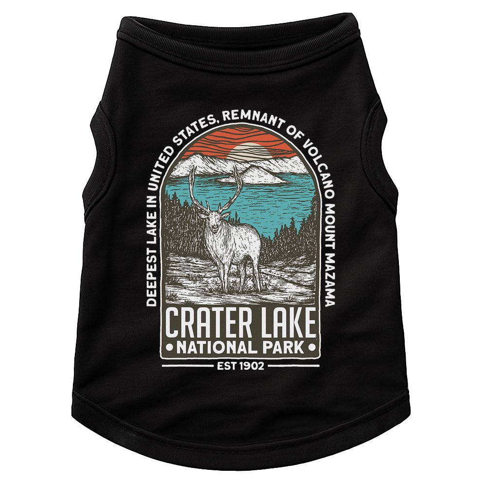Crater Lake National Park Oregon Mountain Tourist Souvenirs Doggie Tank