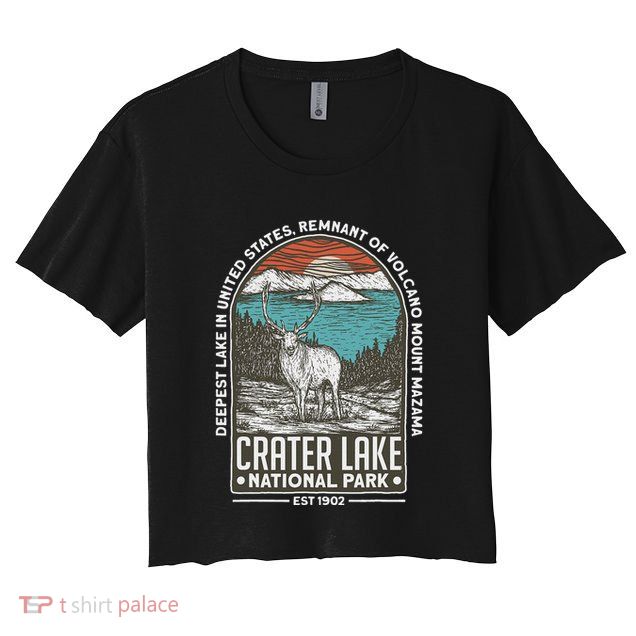 Crater Lake National Park Oregon Mountain Tourist Souvenirs Crop Top
