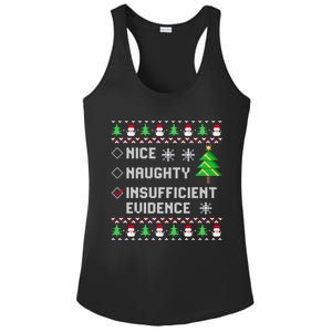 Christmas List Nice Naughty Insufficient Evidence Funny Great Gift Ladies PosiCharge Competitor Racerback Tank