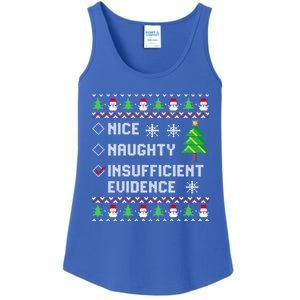 Christmas List Nice Naughty Insufficient Evidence Funny Great Gift Ladies Essential Tank