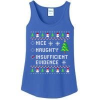 Christmas List Nice Naughty Insufficient Evidence Funny Great Gift Ladies Essential Tank