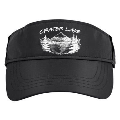 Crater Lake National Park Oregon Hike Outdoors Vintage Adult Drive Performance Visor