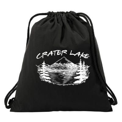 Crater Lake National Park Oregon Hike Outdoors Vintage Drawstring Bag